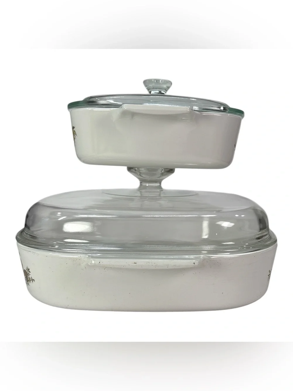 Vintage Corning Ware Spice of Life A-10-B & A-1-B Casserole Dishes with Lids